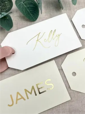 Etiquetas Grandes FONDO BLANCO Y FOIL