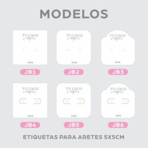 Etiquetas para Aretes 5x5 cms.